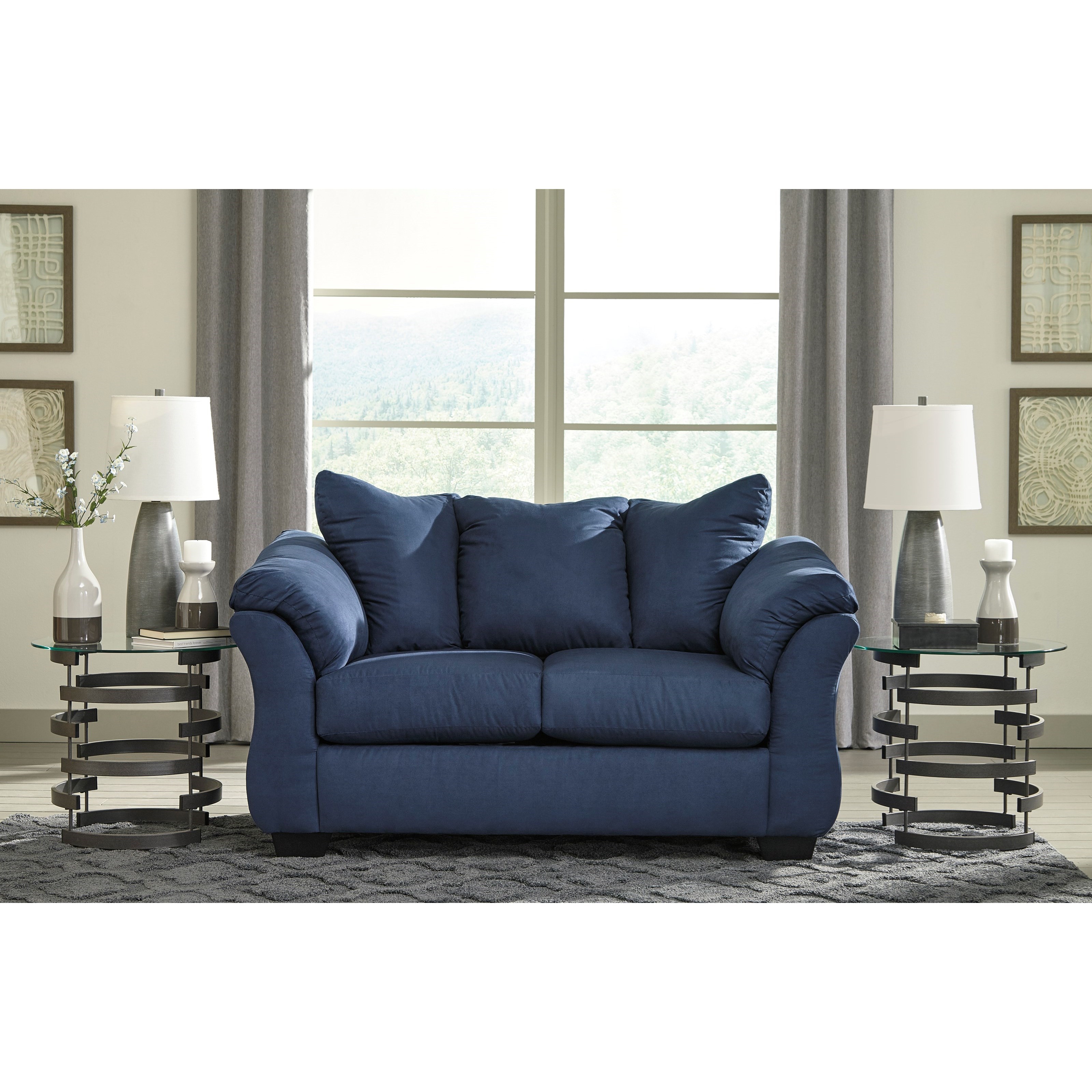 Darcy store blue loveseat